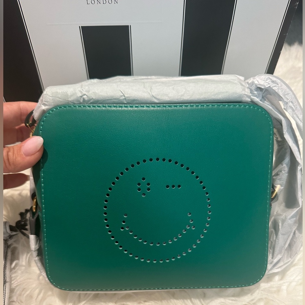 BRAND NEW ANYA HINDMARCH Crossbody Wink Tassle Bag Emerald Circus